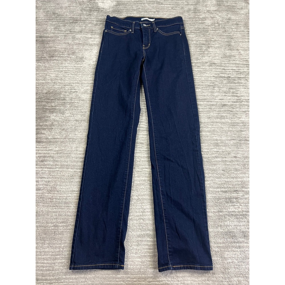 Levi's Jeans Womens 28 Blue 314 Shaping Straight Dark Wash Stretch Mid Rise
